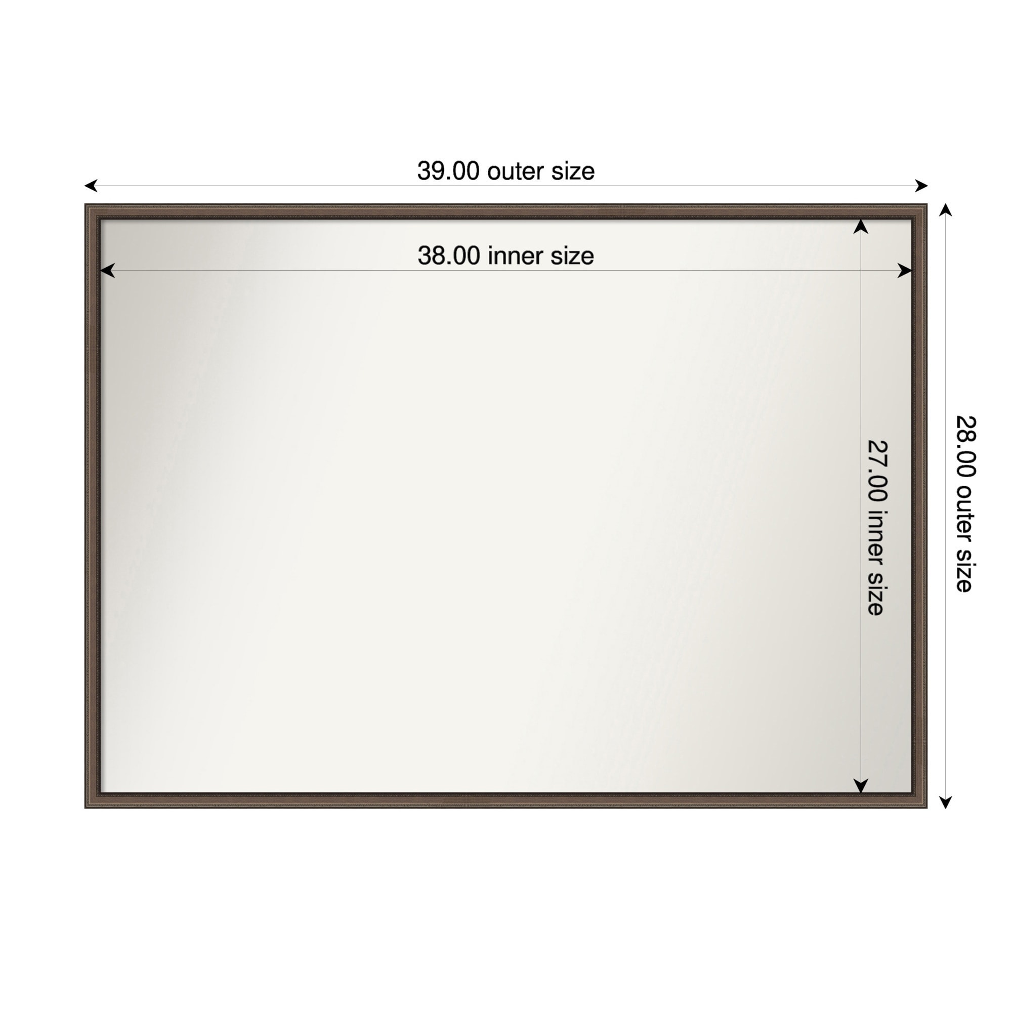 Cordelia Thin Non-Beveled Wood Framed Wall Mirror