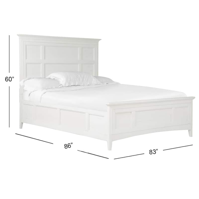 Magnussen Home Heron Cove Chalk White And Dovetail Grey Panel Bed