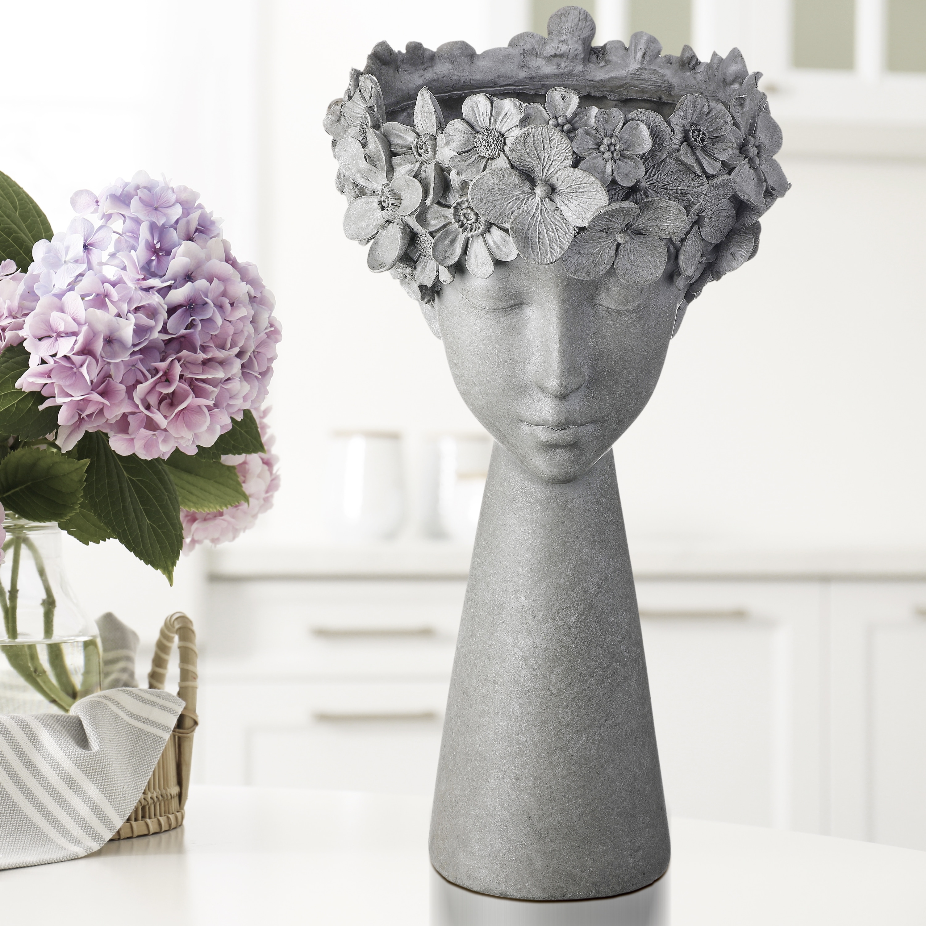 Resin Lady Head With Container 16 - On Sale - Bed Bath & Beyond - 37104873