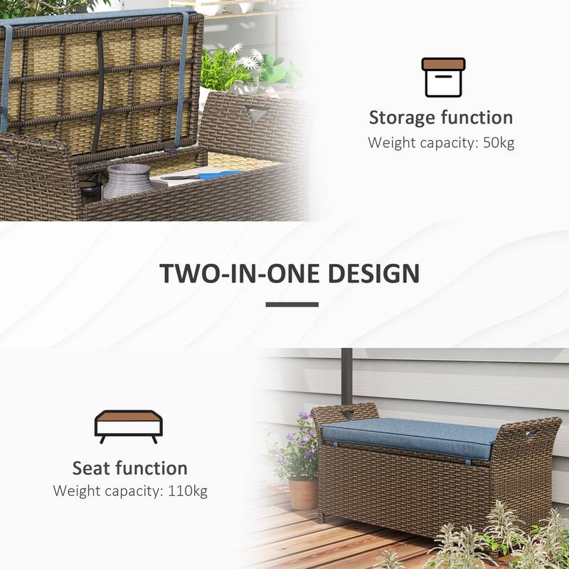 Simple Storage Bench with Rattan Decoration Entryway Bench, Upholstered Seat Window Bench Decorative Bench with Handles