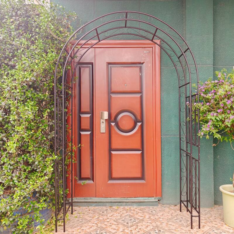 Metal Garden Arch Climbing Plants Support Rose Arch Outdoor