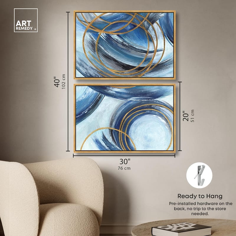 Golden Riviera Canvas Set of 2 by Art Remedy