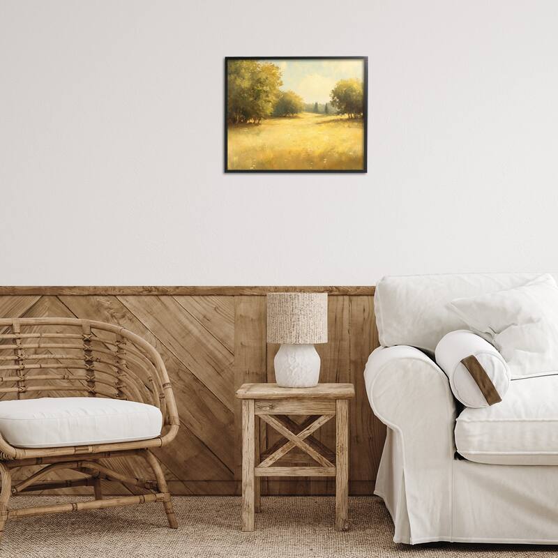 Stupell Calming Countryside Nature Framed Giclee Art Design By Petal Prints Design