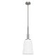 preview thumbnail 2 of 8, Hunter Nolita 1 Light Pendant, Kitchen Island, Dining Room, Contemporary, White Glass Shade