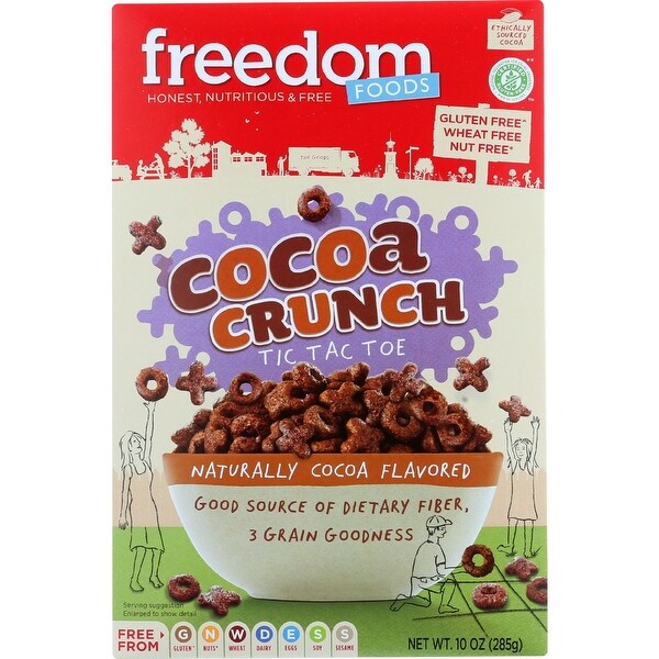 Freedom Foods Cereal - Cocoa Crunch - Gluten Free - 10 oz - case of 5