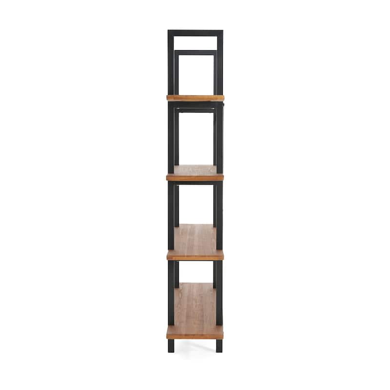 Irene Industrial 4 Shelf Firwood Bookcase by Christopher Knight Home