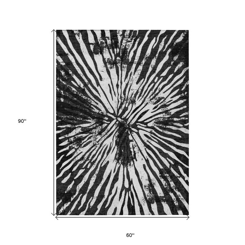 HomeRoots Abstract Transitional Rectangle Outdoor Rug