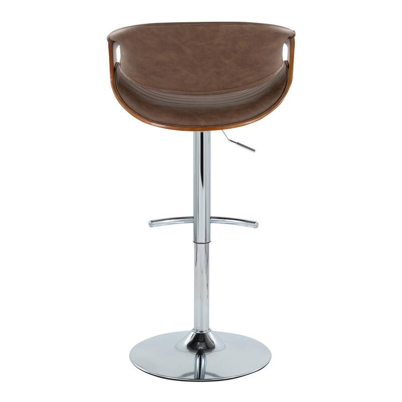 Carson Carrington Kanteborg Adjustable Bar Stool with Rounded T Footrest (Set of 2)