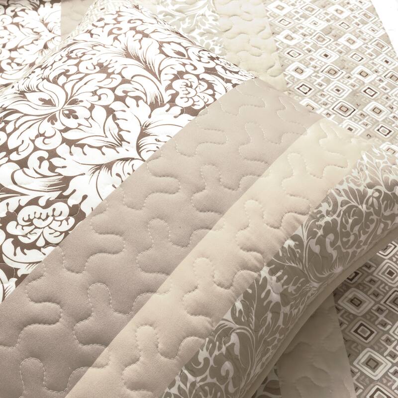 Lush Decor Boho Stripe Quilt Set