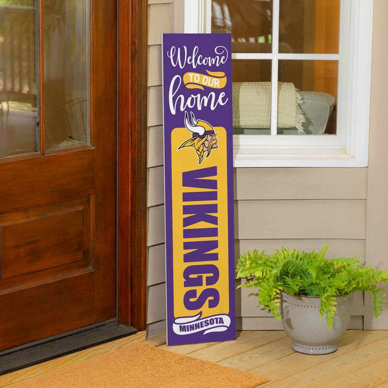 47" Double Sided Seasonal Porch Leaner, Minnesota Vikings - 47" x 11.25"