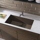 preview thumbnail 12 of 16, Single Bowl Undermount Granite Quartz Kitchen Sink with Grid and Matching Colored Strainer