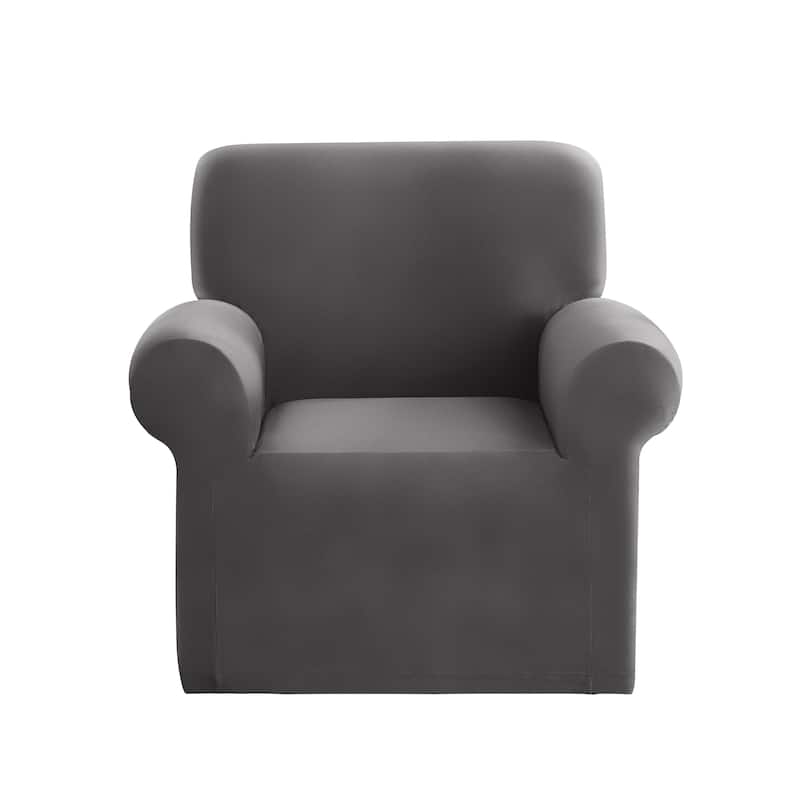 SureFit Hampstead Stretch Velvet Chair Slipcover, One Piece Chair Covers - 40x43