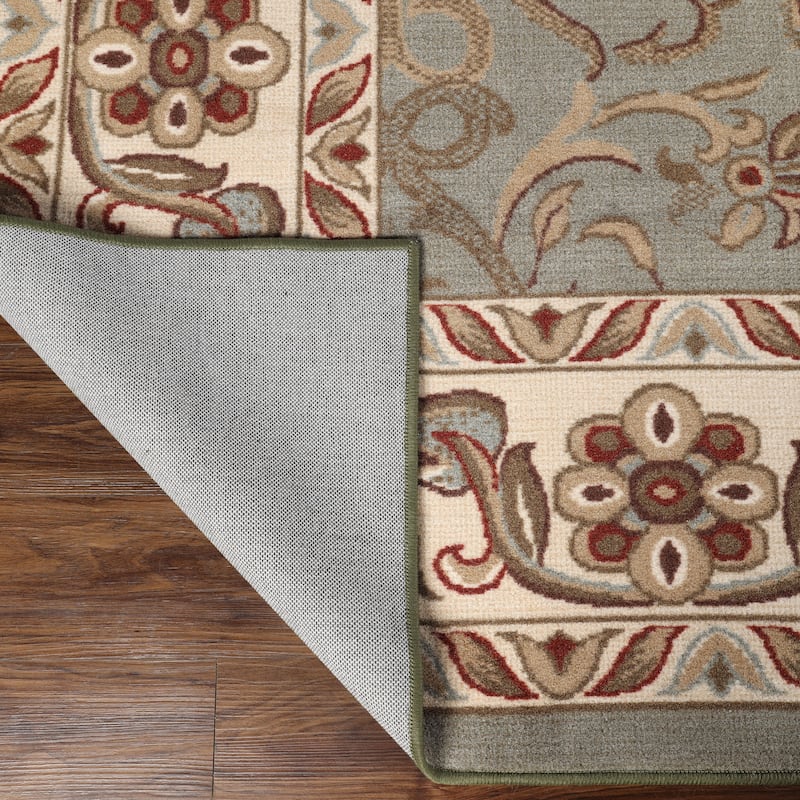 Superior Heritage Traditional Floral Scroll Indoor Area Rug