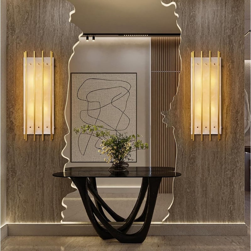 KAYLA Modern Chandelier 54 in Alabaster Chandelier