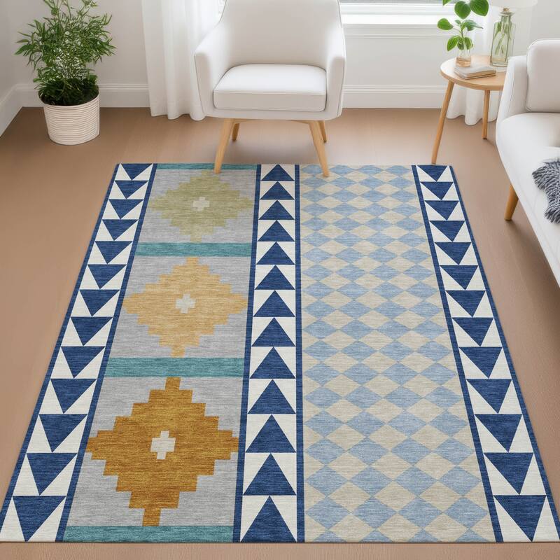 Machine Washable Indoor/ Outdoor Global Pima Chantille Rug