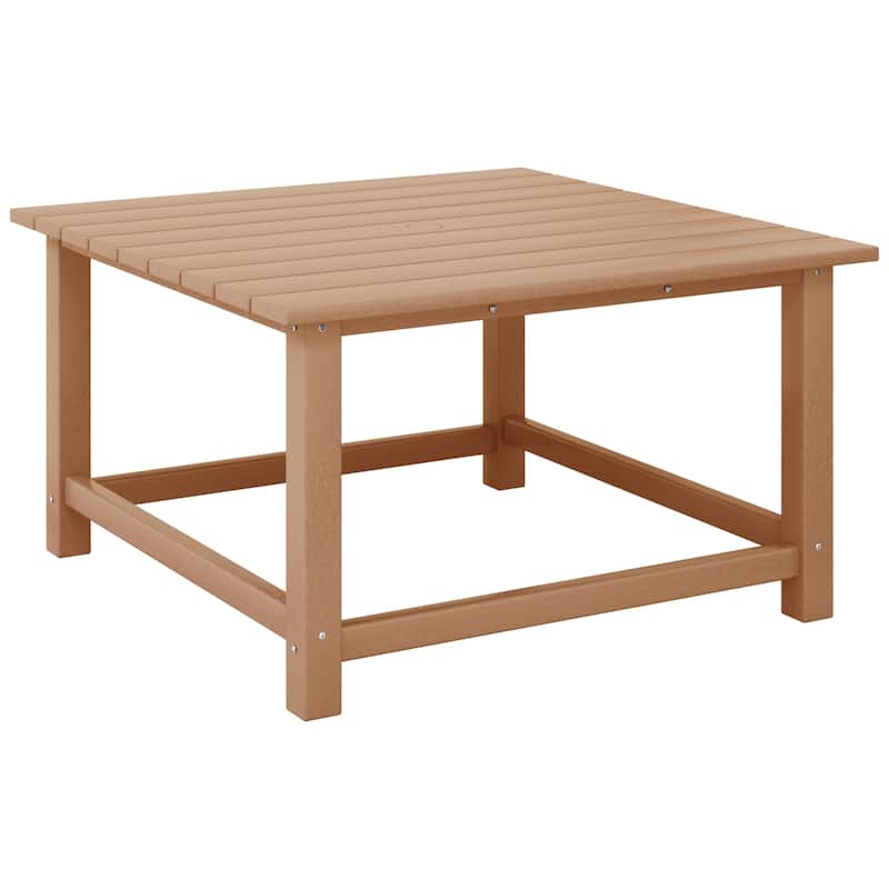 Laguna Outdoor Poly Adirondack 31" Square Coffee Table - Teak