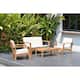 Option Teak finish & White cushions
