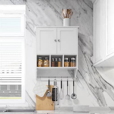 Modern Wall Cabinet Storage Cabinet Clothes Cabinet with Adjustable Shelves Medicine Cabinet Dressing Cabinet for Bathroom
