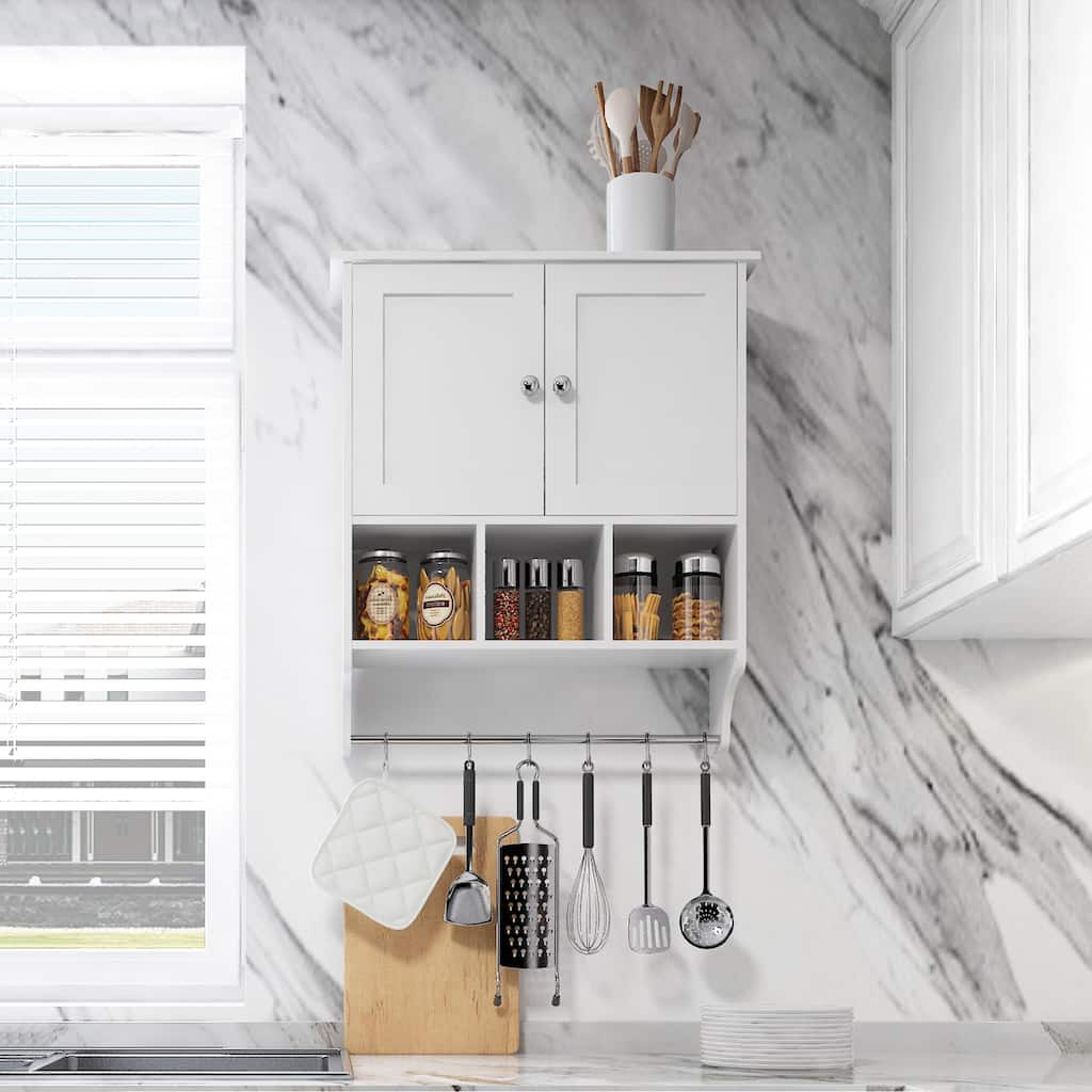 Modern Wall Cabinet Storage Cabinet Clothes Cabinet with Adjustable Shelves Medicine Cabinet Dressing Cabinet for Bathroom