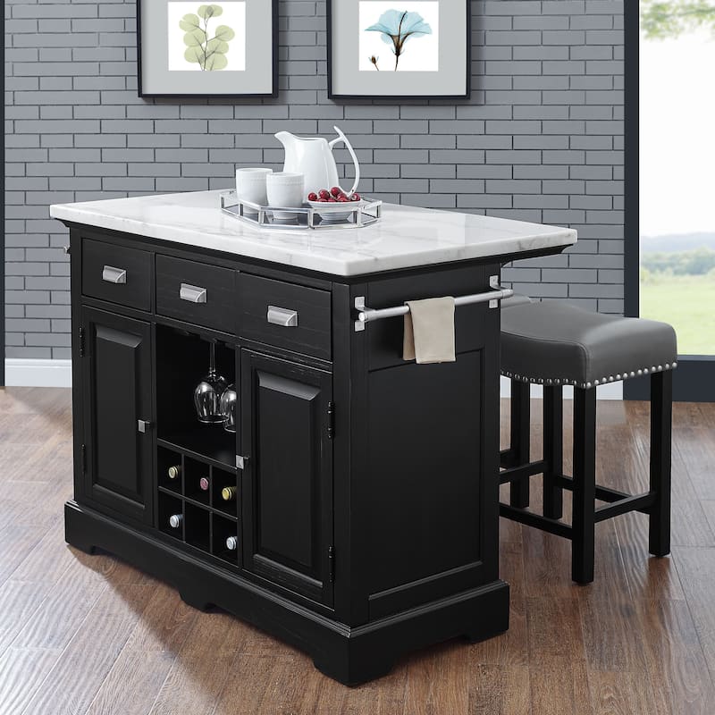 Steve Silver Ariana Kitchen Island 3-Piece Set