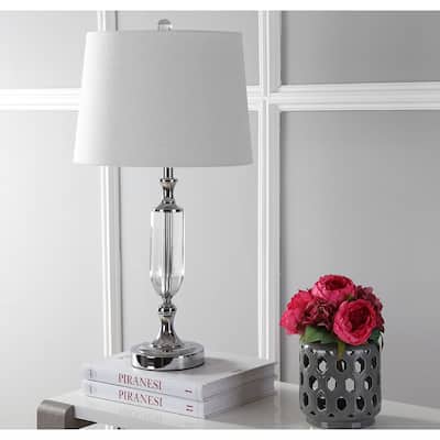 Victoria 27" Crystal LED Table Lamp, Clear by JONATHAN Y
