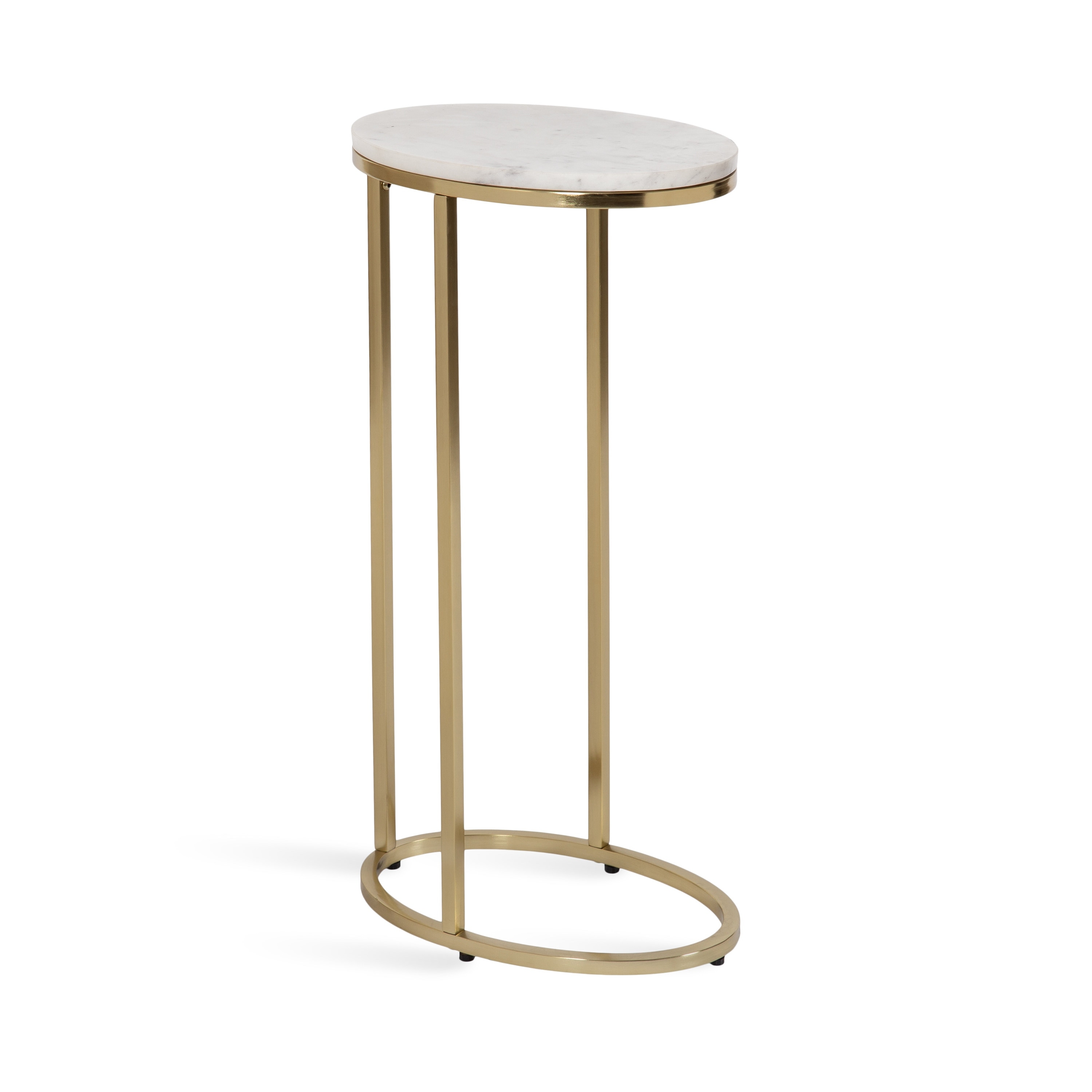Kate and Laurel Natalli Marble Oval C-Table