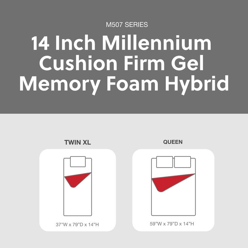 Signature Design by Ashley Millennium Cushion Firm Gel Memory Foam Hybrid White Mattress