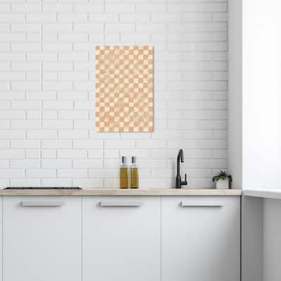 Wynwood Studio Canvas Abstract Little Squares III Pink and Cream White Modern & Contemporary Wall Art Canvas Print