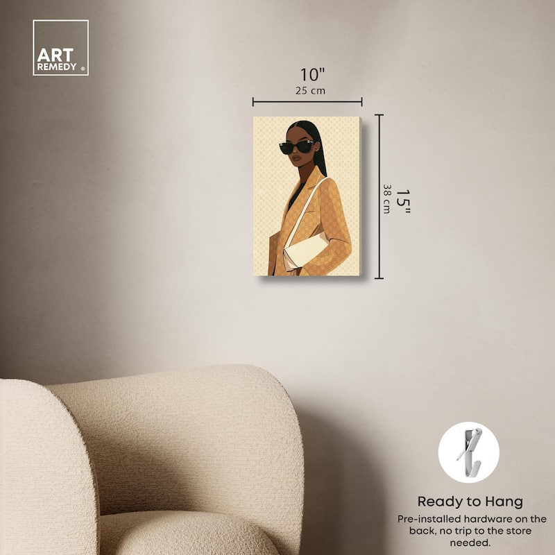 Elegant Coat Gal Canvas by Art Remedy, Gallery Wrapped