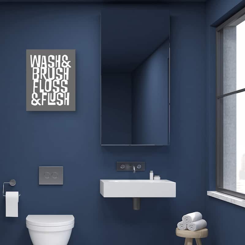 Bathroom Rules Canvas Art Print