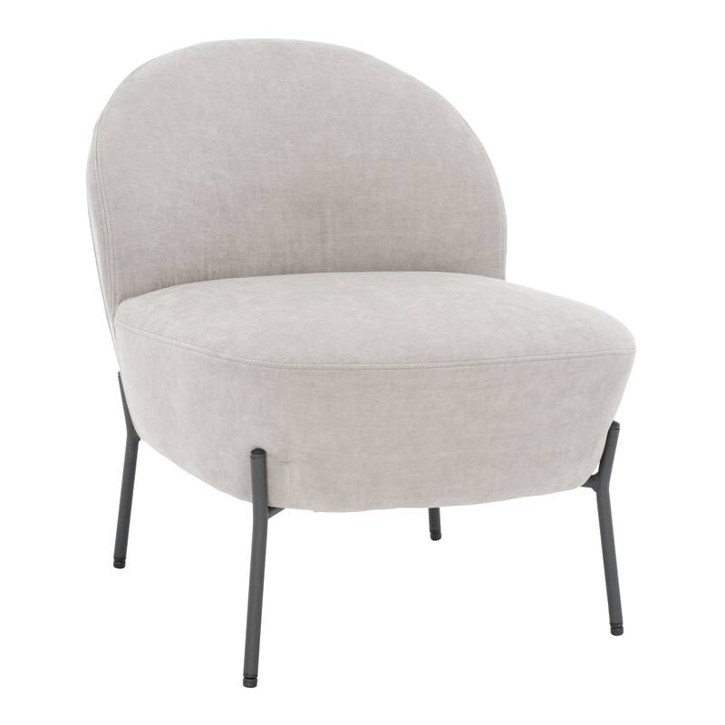 SAFAVIEH Geena Petite Velvet Slipper Chair - 21 In. W x 26 In. D x 26 In. H - 21Wx26Dx26H