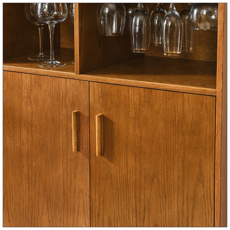 31.5" Liquor Cabinet with Wine Glass Holder