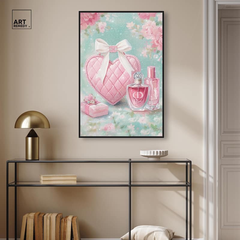 Little Heart Shaped Purse Canvas by Art Remedy