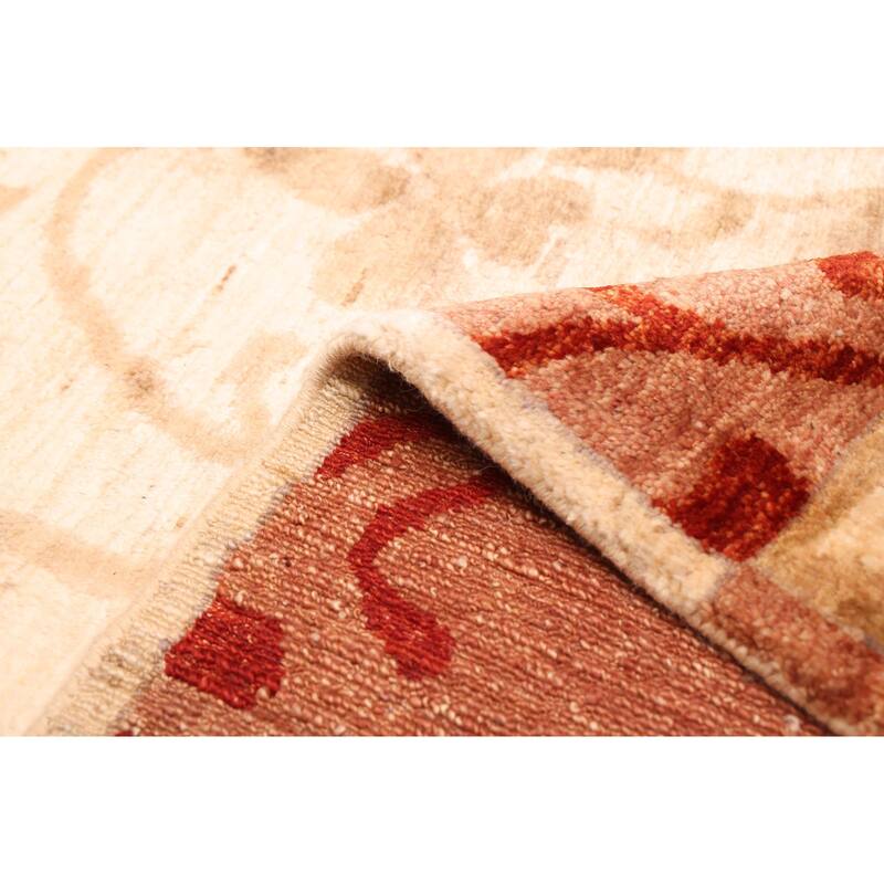 ECARPETGALLERY Hand-knotted Opulence Cream Wool Rug - 4'4 x 6'0