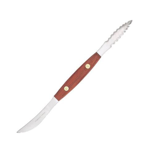 HIC Squirt-Free Double Edged Stainless Steel Grapefruit Slicer Knife - Brown