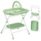 preview thumbnail 1 of 10, Adjustable Height Portable Folding Baby Diaper Changing Station with Wheels and Steel Pipe Frame Green