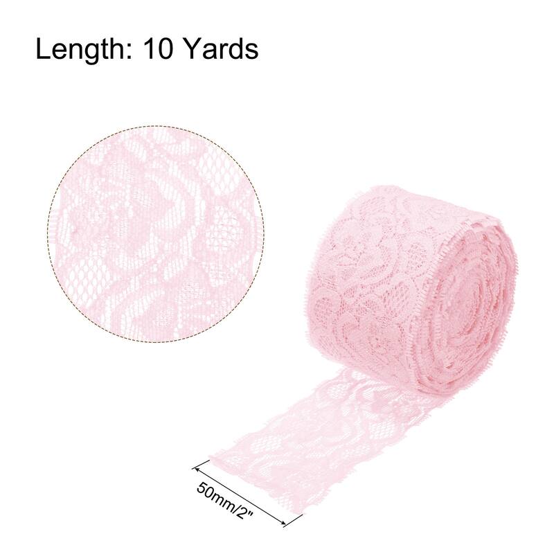 Lace Trim 10 Yards 2 Inch Flower Elastic Lace Ribbons