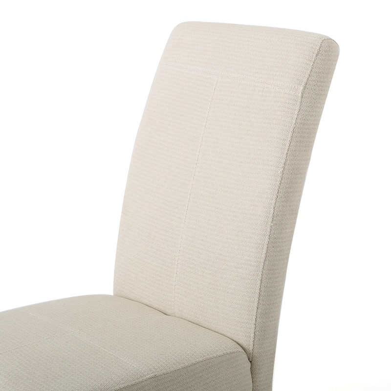 2-Piece Upholstered Dining Chair Set, Classic Dining Room Chairs with Wooden Legs, Armless High-Back Dining Chairs