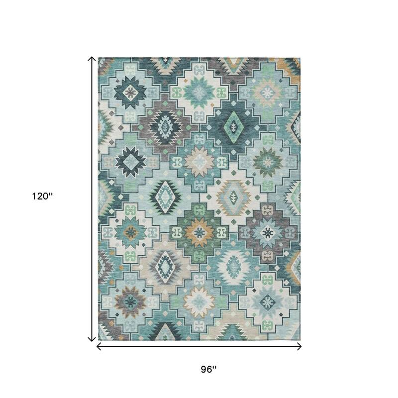HomeRoots Southwestern Transitional Rectangle Outdoor Rug