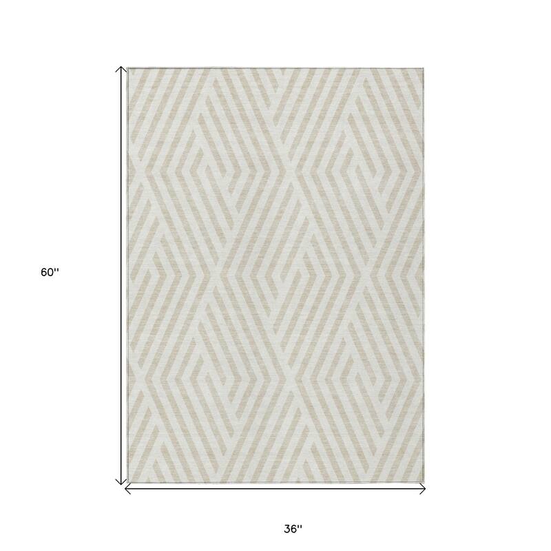 Gaso Stylish Geometric Weather Resistant Timeless Fusion Outdoor Rug