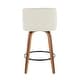 preview thumbnail 21 of 42, Carson Carrington Oscar Mid-Century Modern Counter Stool with Black Round Footrest (Set of 2) - N/A