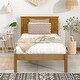 preview thumbnail 3 of 4, Twin Size Wooden Platform Bed with Headboard and Strong and Durable Frame and Plenty Storage Space