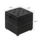 preview thumbnail 39 of 58, Adeco Fabric Square Storage Ottoman with Tray