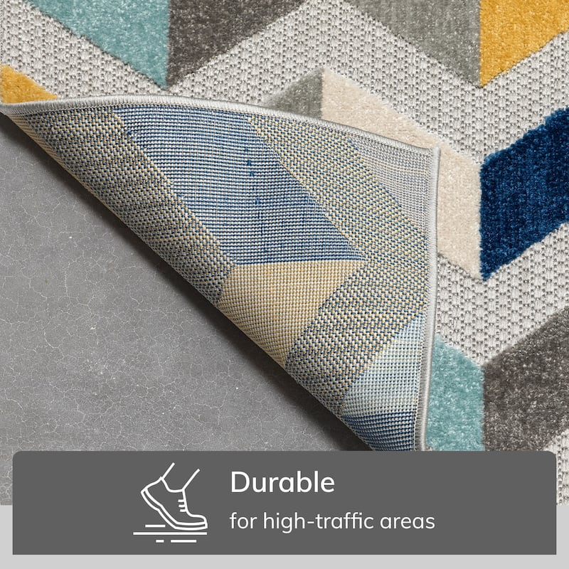 Well Woven Dorado Bela Modern Indoor Outdoor Geometric Area Rug