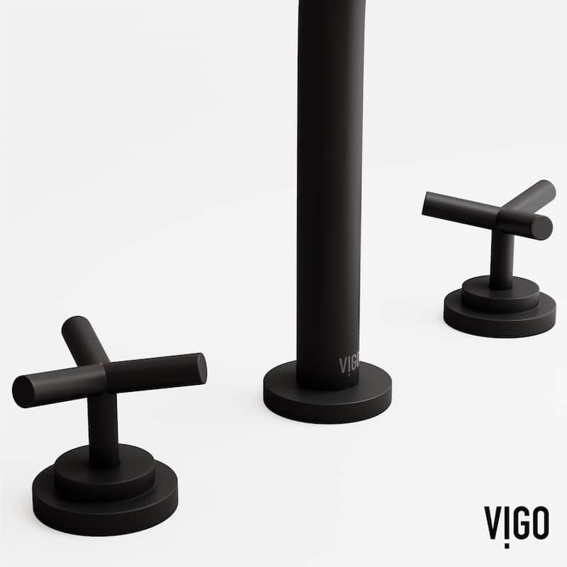 VIGO Jewel 9" H 2-Handle Widespread Bathroom Faucet