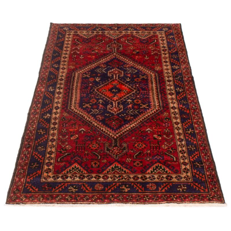 ECARPETGALLERY Hand-knotted Andelz Red Wool Rug - 4'4 x 8'0