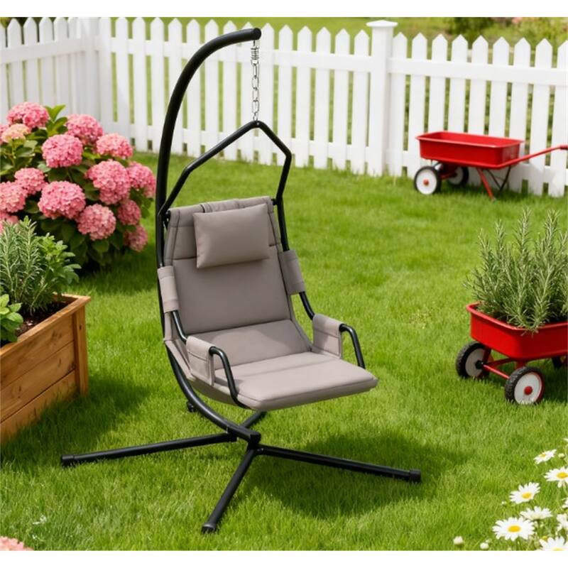 Hanging Swing Chair with Stand, Steel Frame Hammock Chair