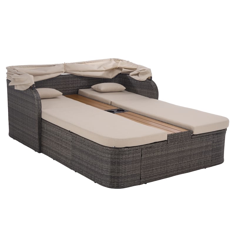 SAFAVIEH Outdoor Living Victoria Double Daybed - 65"W x 82"D x 56"H