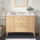 preview thumbnail 111 of 168, Gabi Bathroom Vanity with White Engineered Stone Top 48" - Rustic Ash