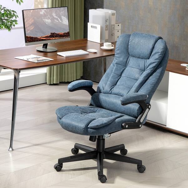 High Back Vibration Massage Office Chair with 6 Vibration Points, Heated  Reclining, Armrest and Remote PU Leather Computer Chair - Bed Bath & Beyond 